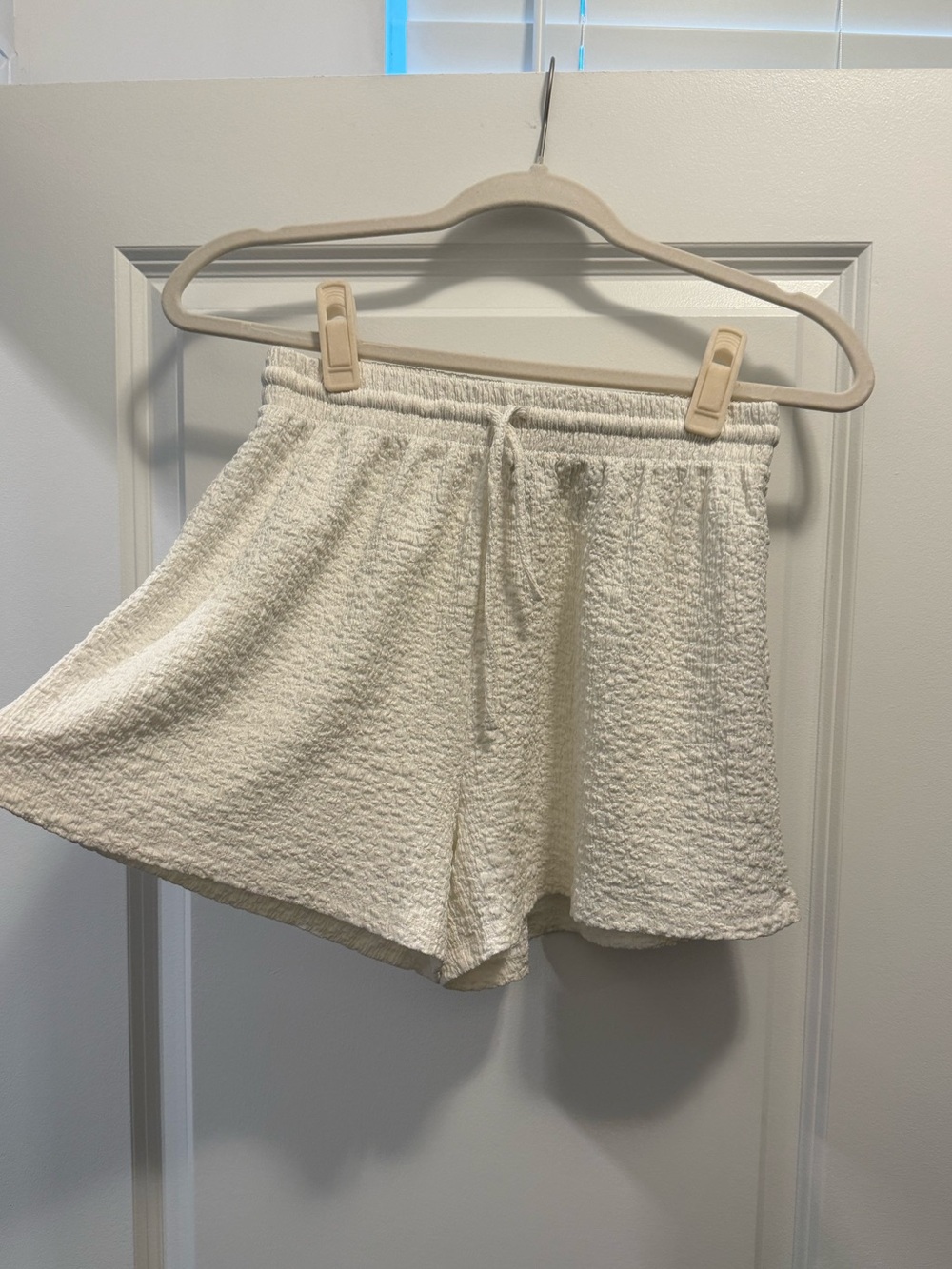 H&M Cream Drawstring Shorts